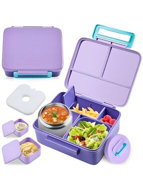 Bento Lunch Box for Kids with 8oz Soup Thermo Leak-Proof Lunch Food Containers